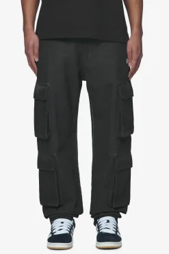 Pegador Preto Wide Cargo Pants Dyed Black
