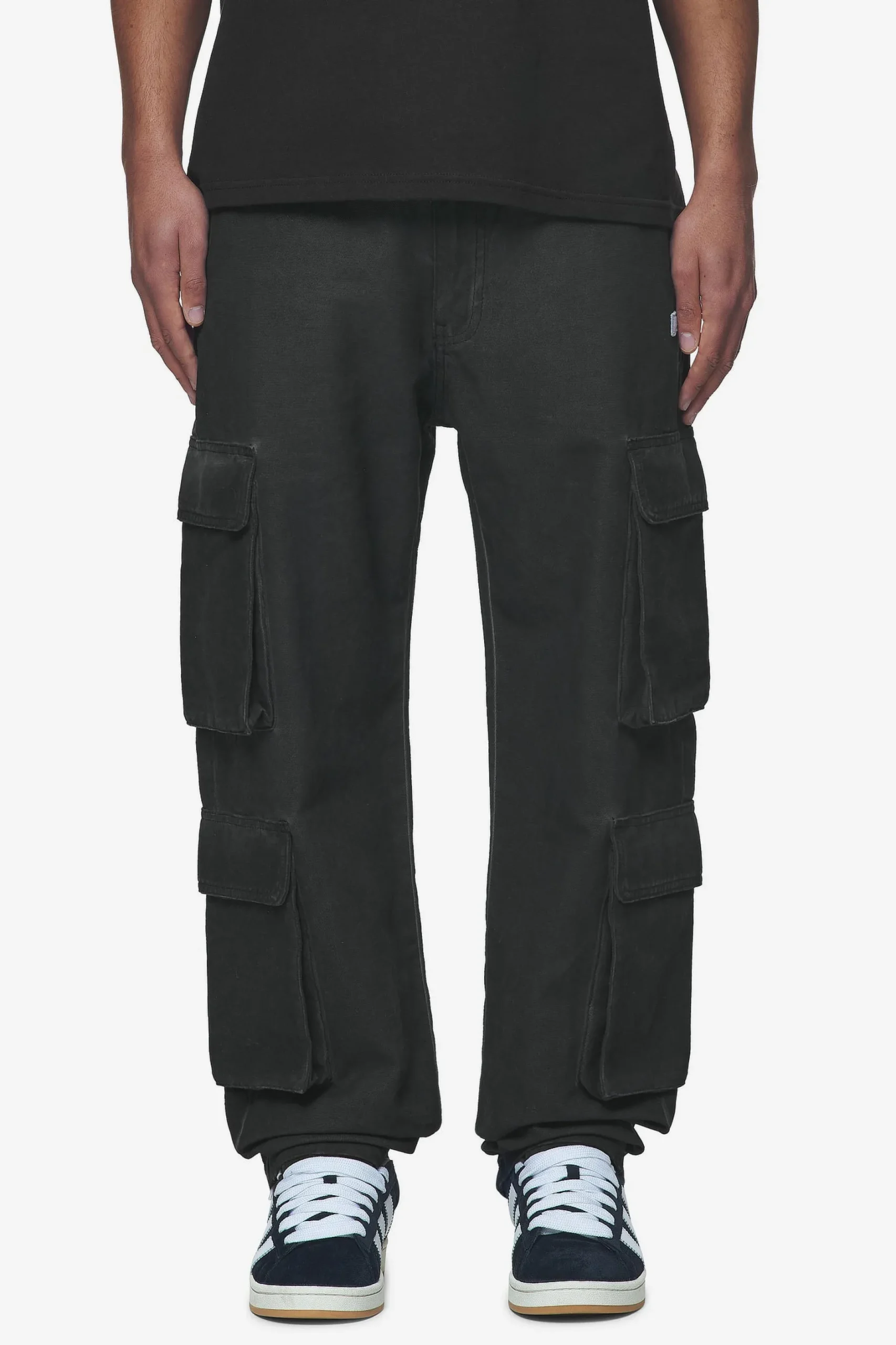 Pegador Preto Wide Cargo Pants Dyed Black