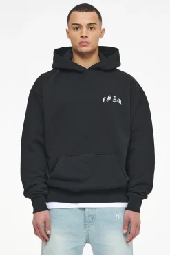 Pegador Reid Oversized Hoodie Vintage Washed Black Ink