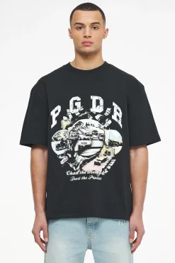 Pegador Reid Oversized Tee Vintage Washed Black Ink