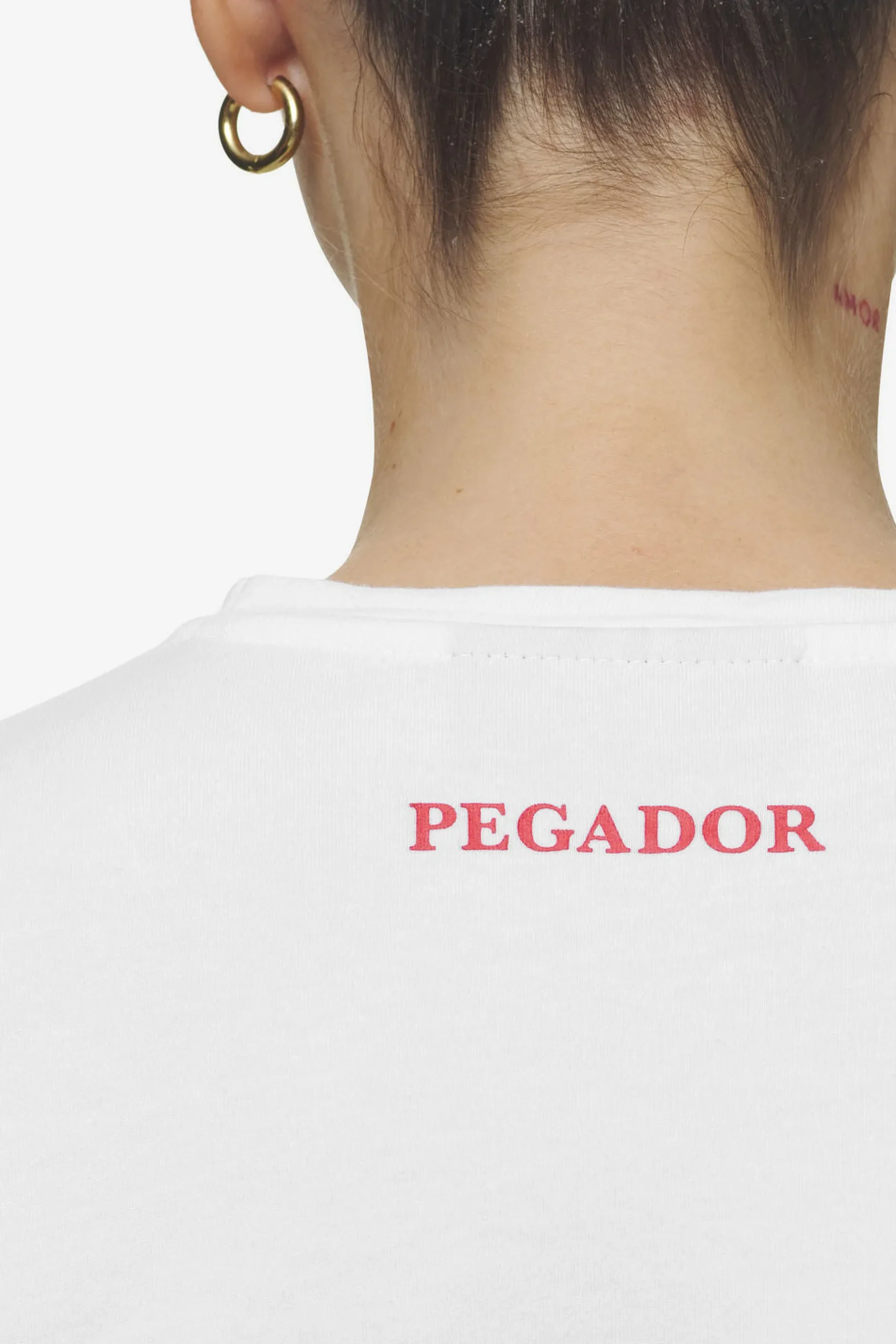 Pegador Reyna Cropped Baby Tee White
