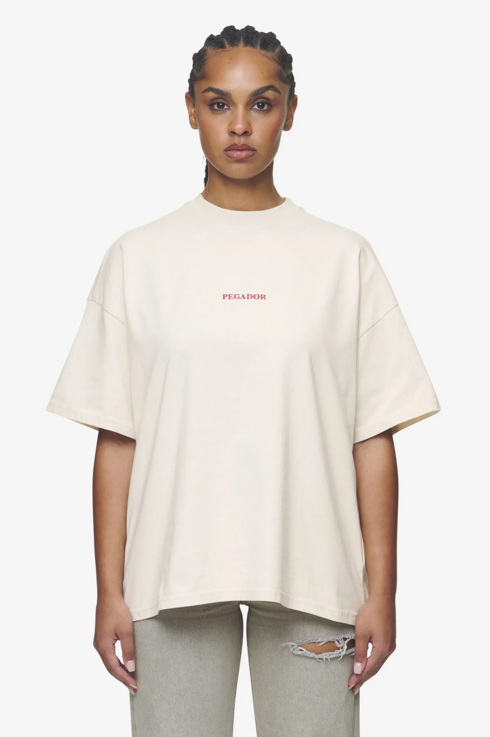 Pegador Reyna Heavy Oversized Tee Washed Coast Sand