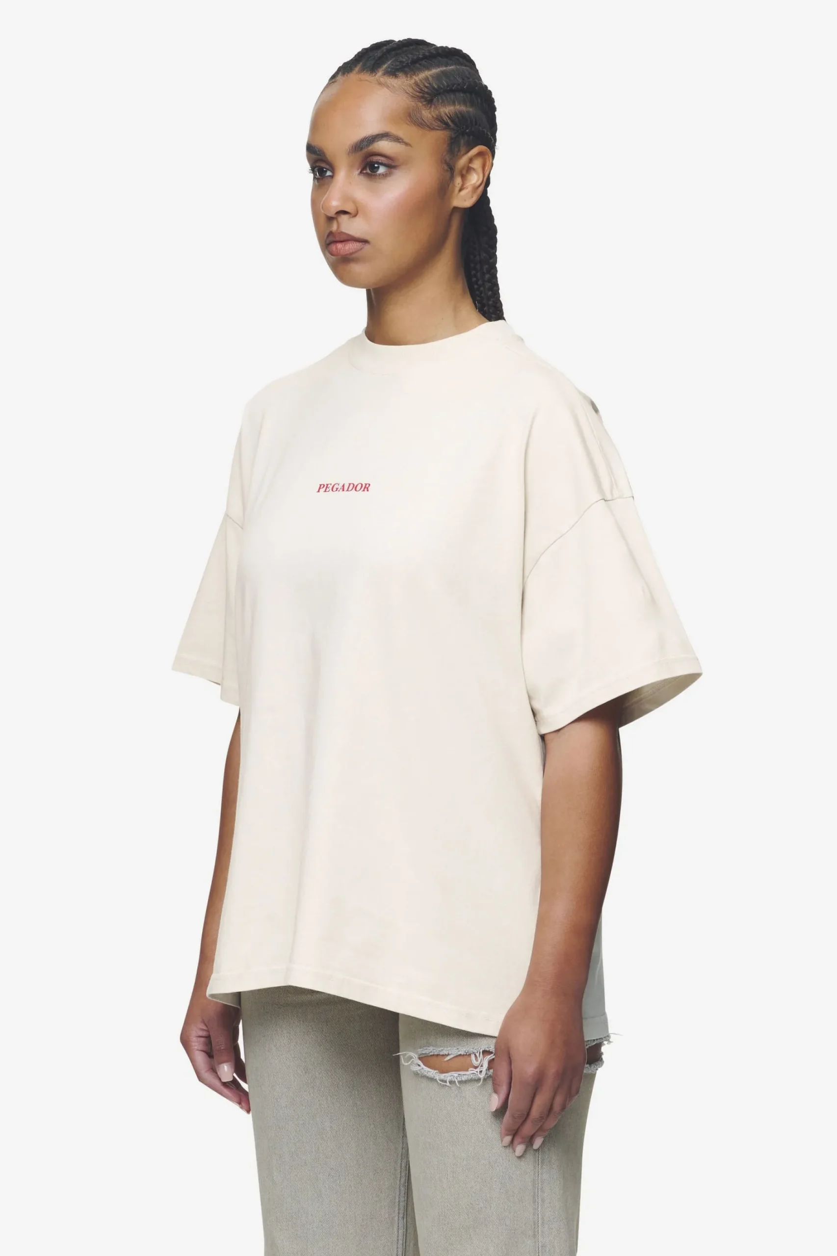 Pegador Reyna Heavy Oversized Tee Washed Coast Sand