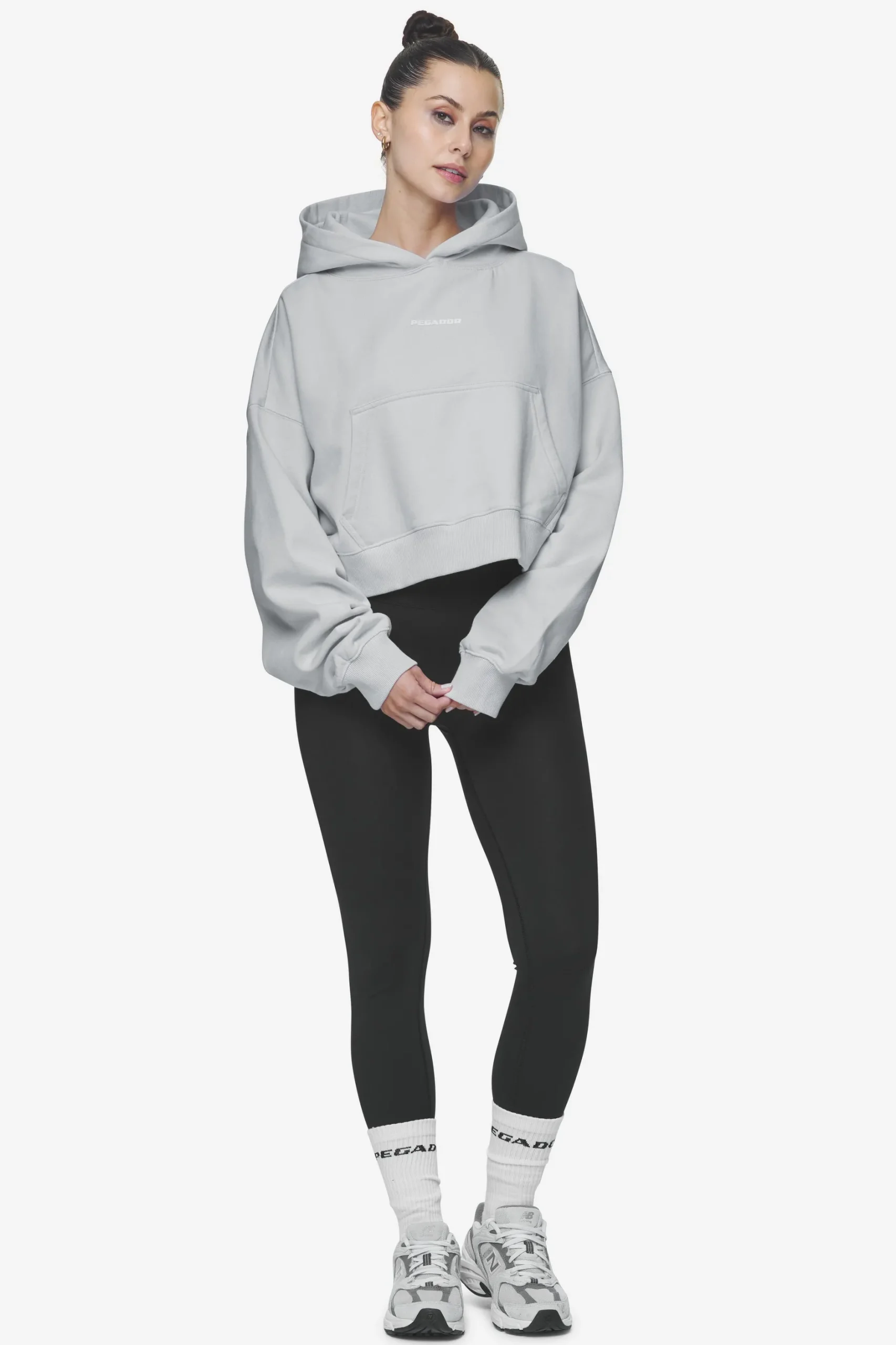 Pegador Salita Oversized Cropped Hoodie White Gum