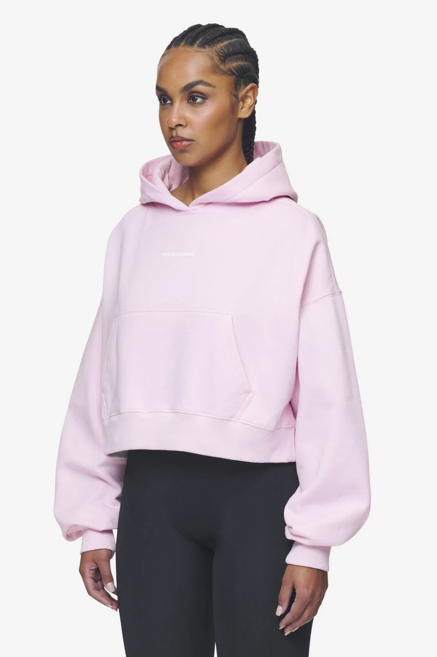 Pegador Salita Oversized Cropped Hoodie White Gum