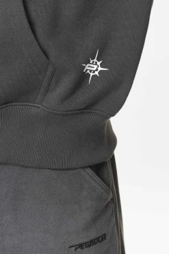 Pegador Sanit Oversized Sweat Jacket Washed Volcano Grey