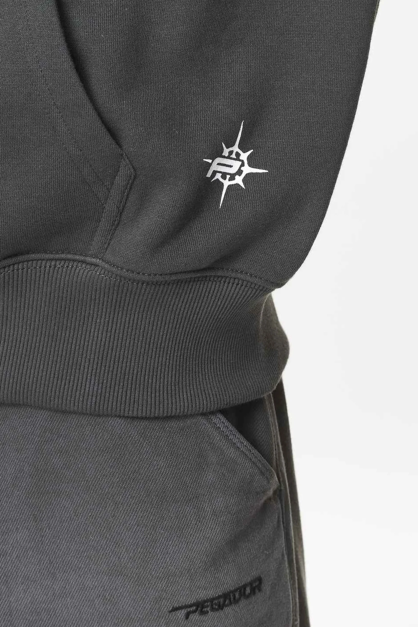 Pegador Sanit Oversized Sweat Jacket Washed Volcano Grey