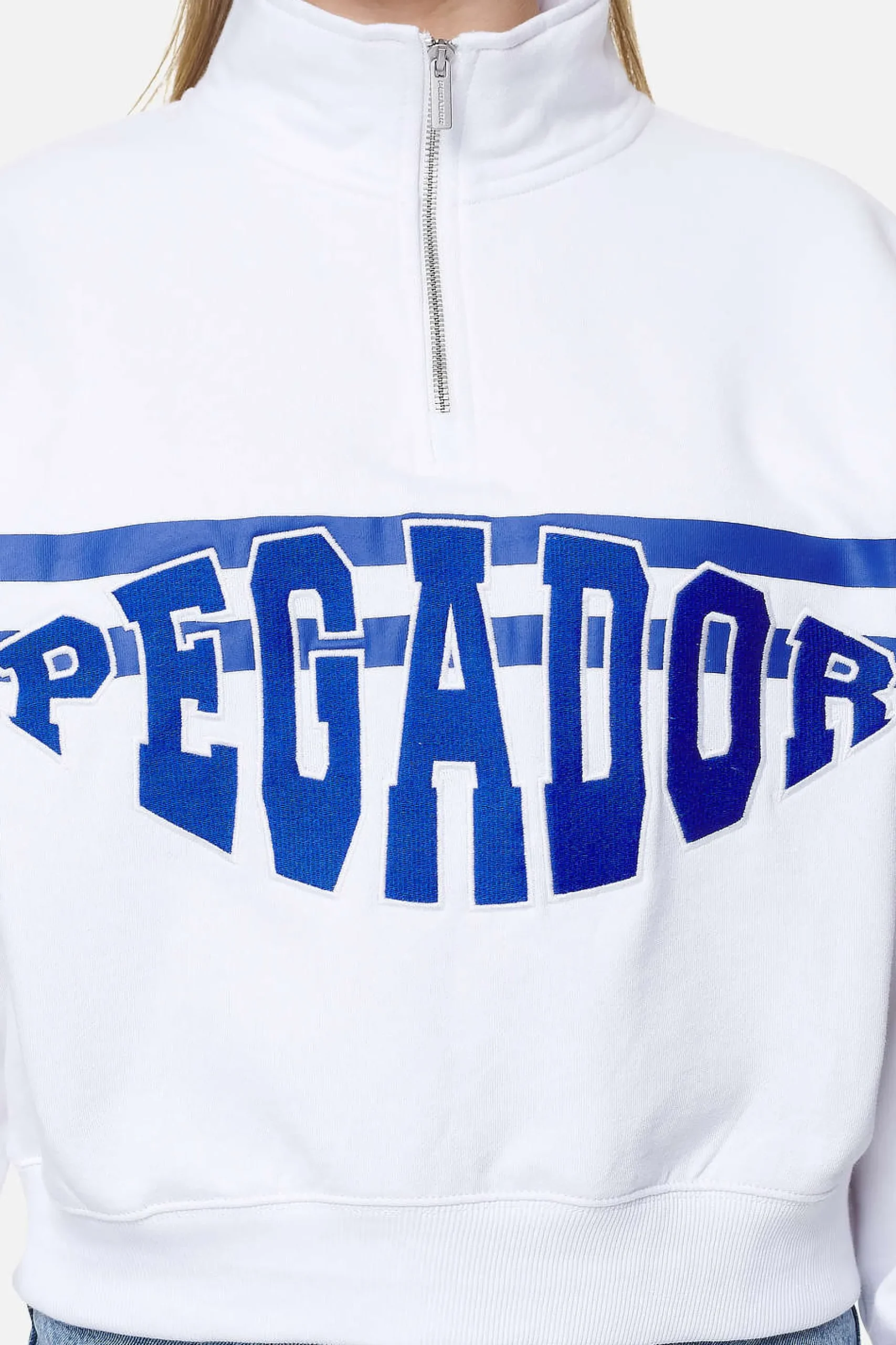 Pegador Sarina Oversized Halfzip Sweater White