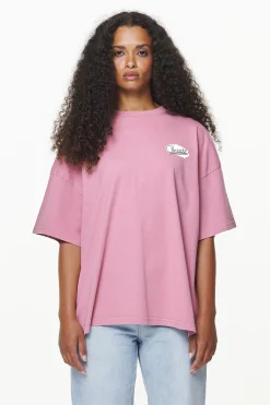 Pegador Savile Heavy Oversized Tee Vintage Washed Rust Pink