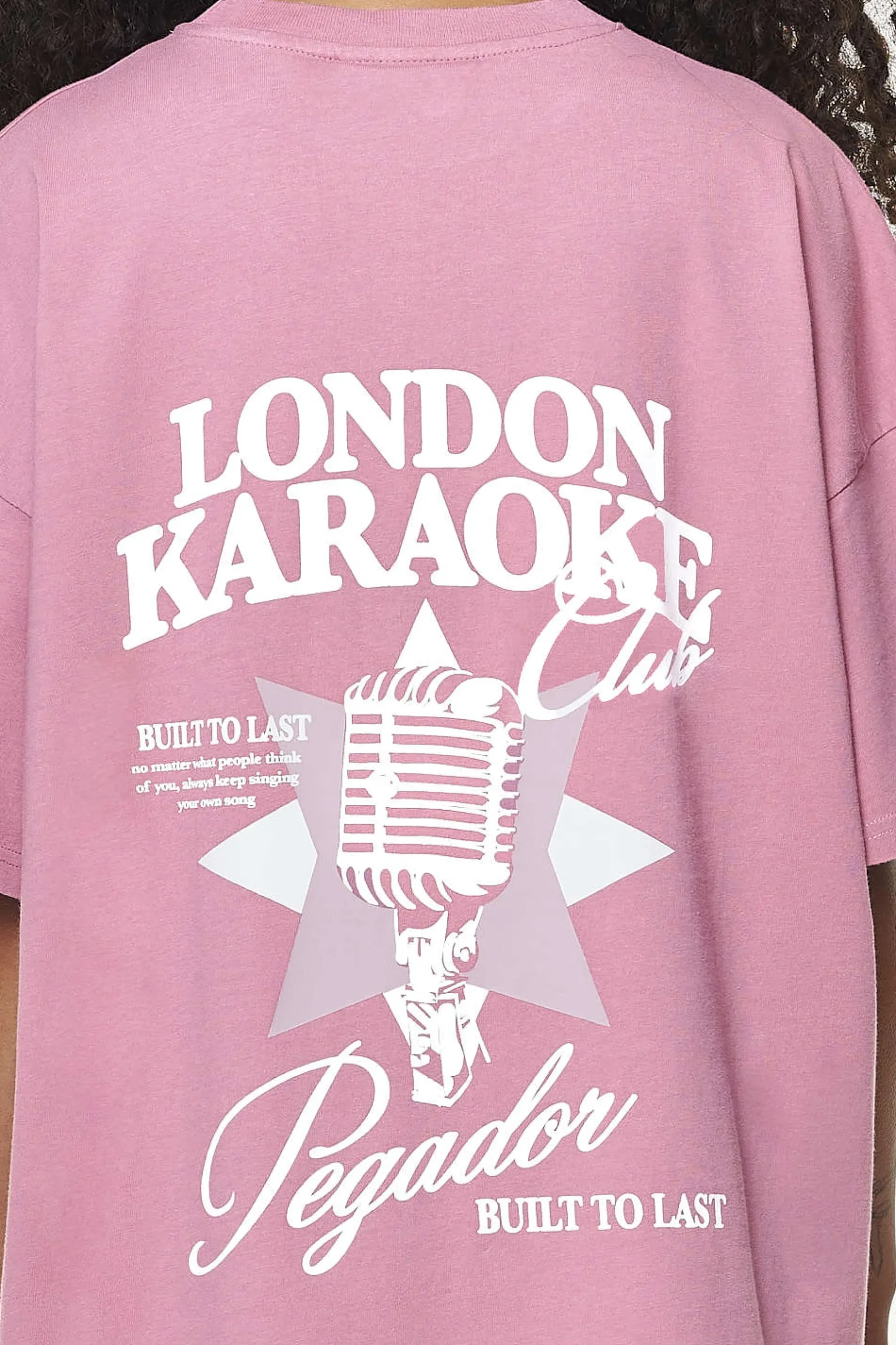 Pegador Savile Heavy Oversized Tee Vintage Washed Rust Pink