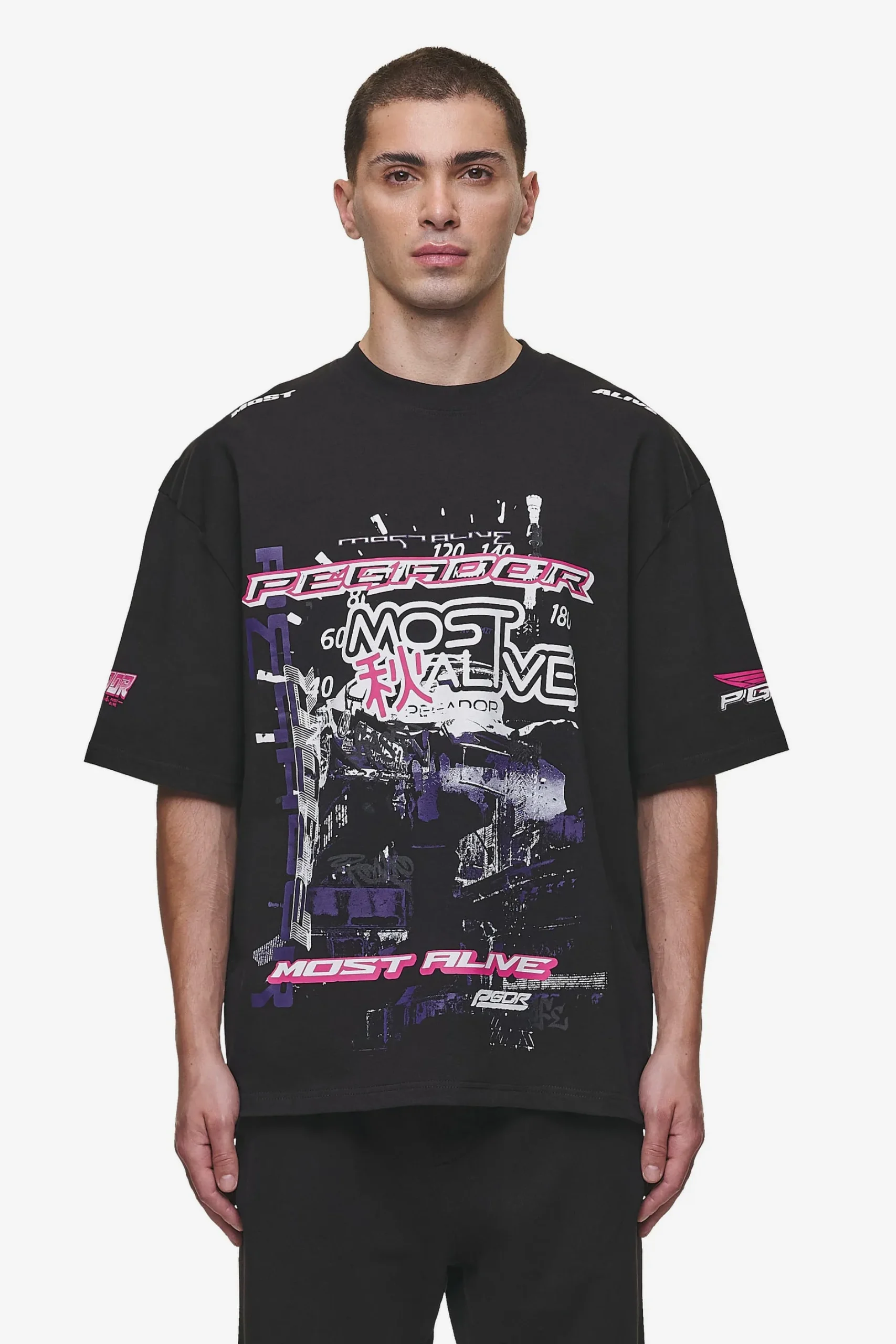 Pegador Saxon Oversized Tee Washed Black