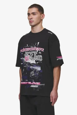Pegador Saxon Oversized Tee Washed Black