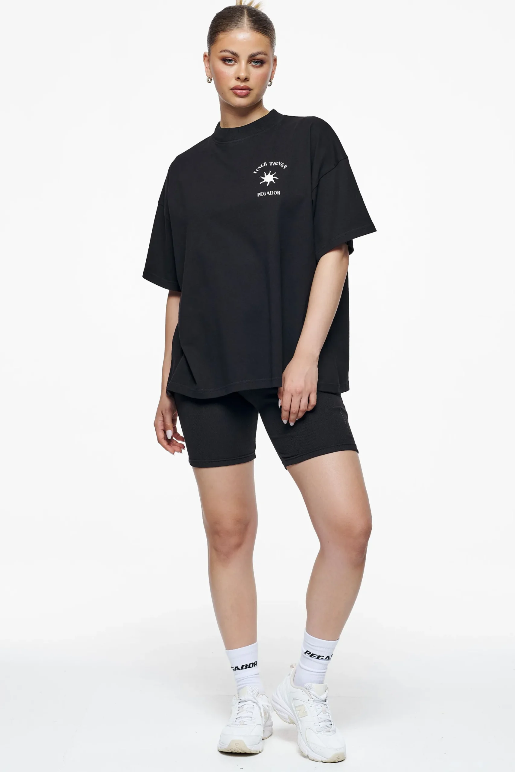Pegador Siena Heavy Oversized Tee Washed Vintage Black