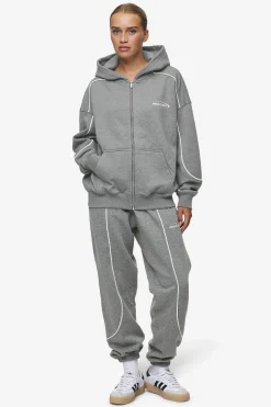 Pegador Silvi Oversized Sweat Jacket Deep Grey Melange