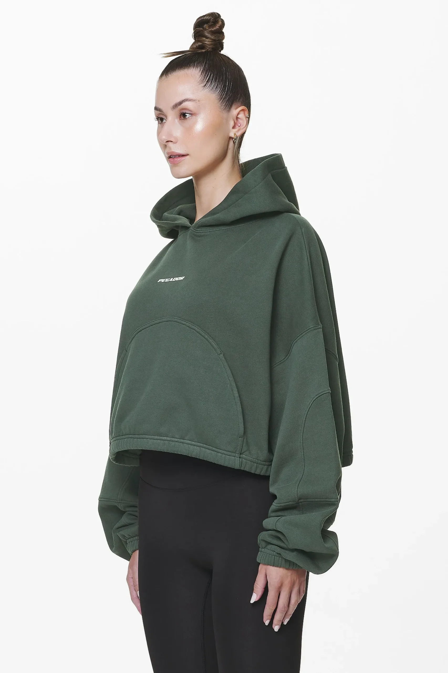 Pegador Skei Logo Oversized Cropped Hoodie