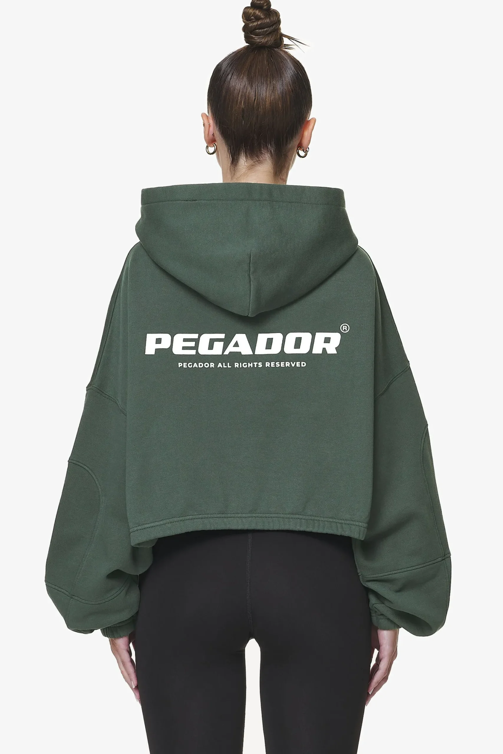 Pegador Skei Logo Oversized Cropped Hoodie