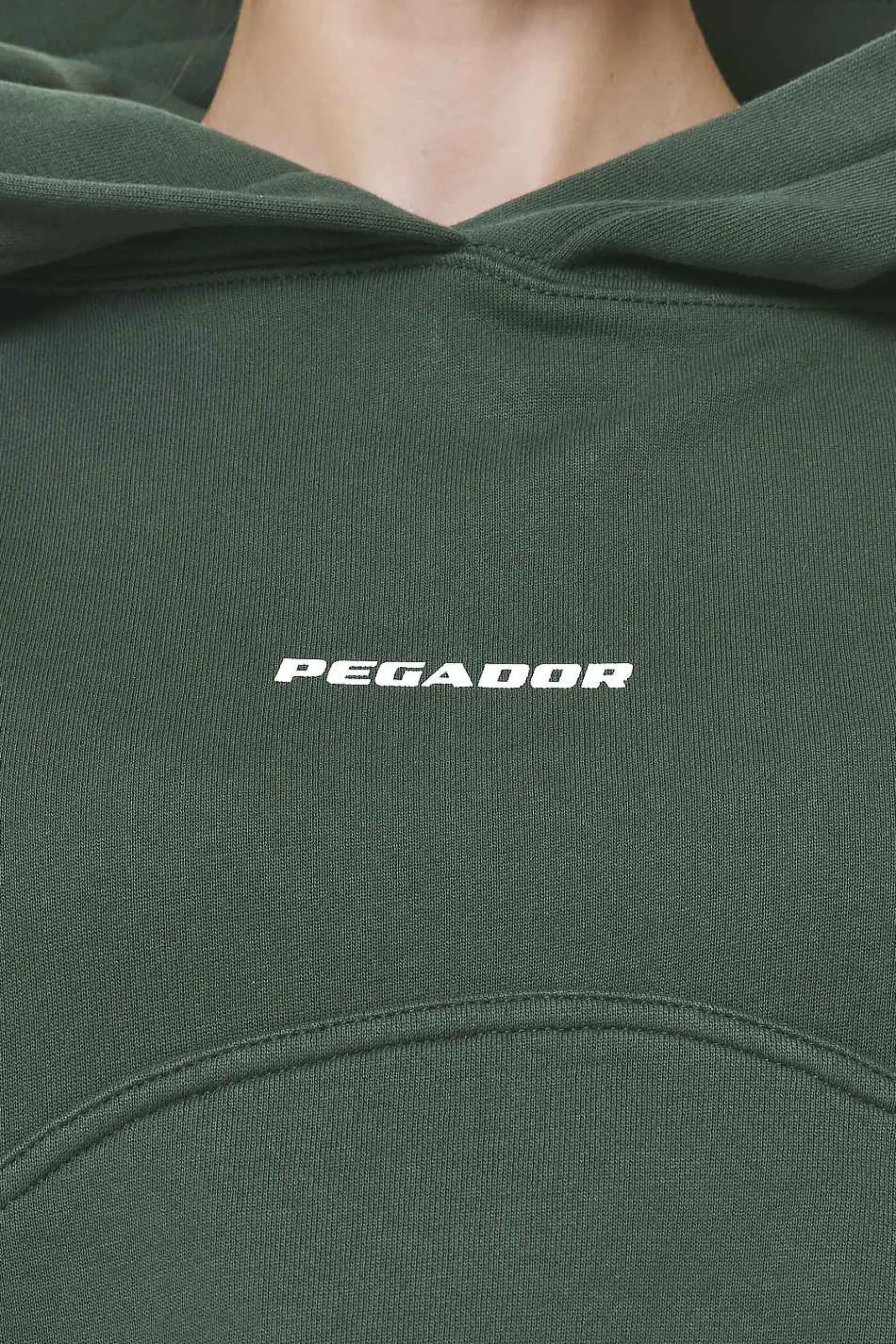 Pegador Skei Logo Oversized Cropped Hoodie