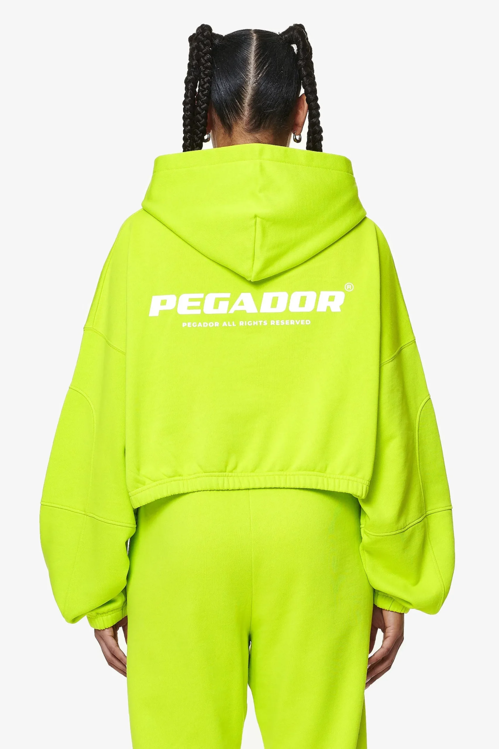 Pegador Skei Logo Oversized Cropped Hoodie