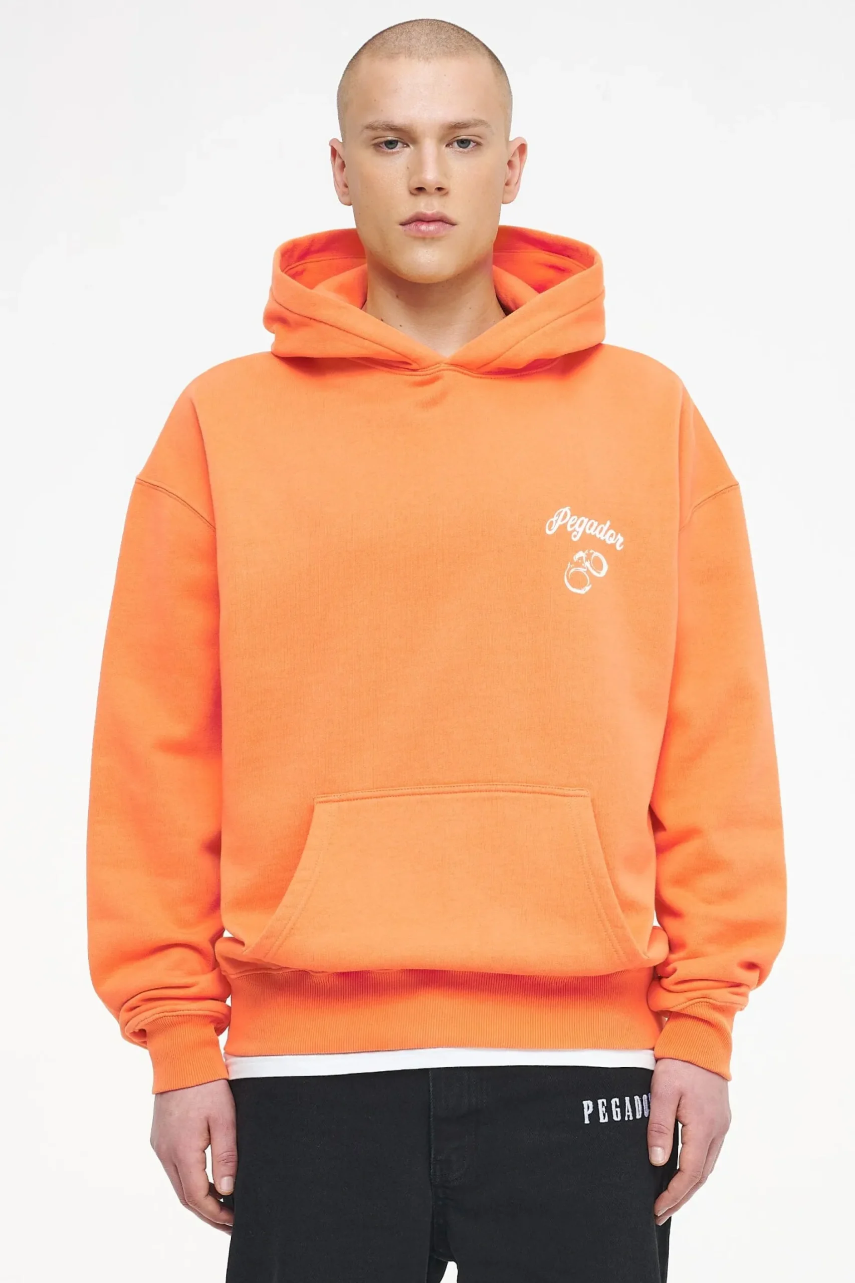 Pegador Skena Oversized Hoodie Vintage Washed Sunrise Orange