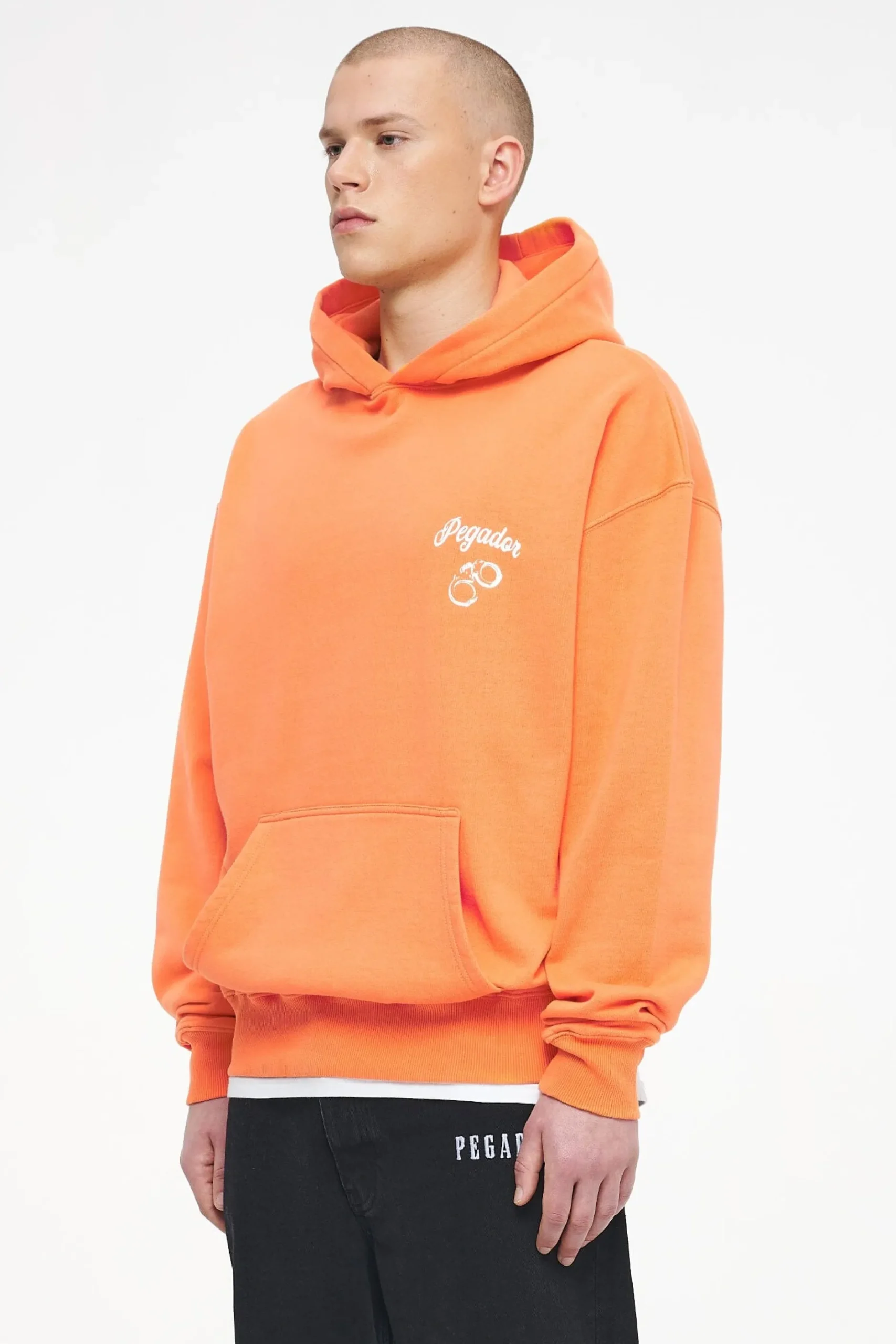 Pegador Skena Oversized Hoodie Vintage Washed Sunrise Orange
