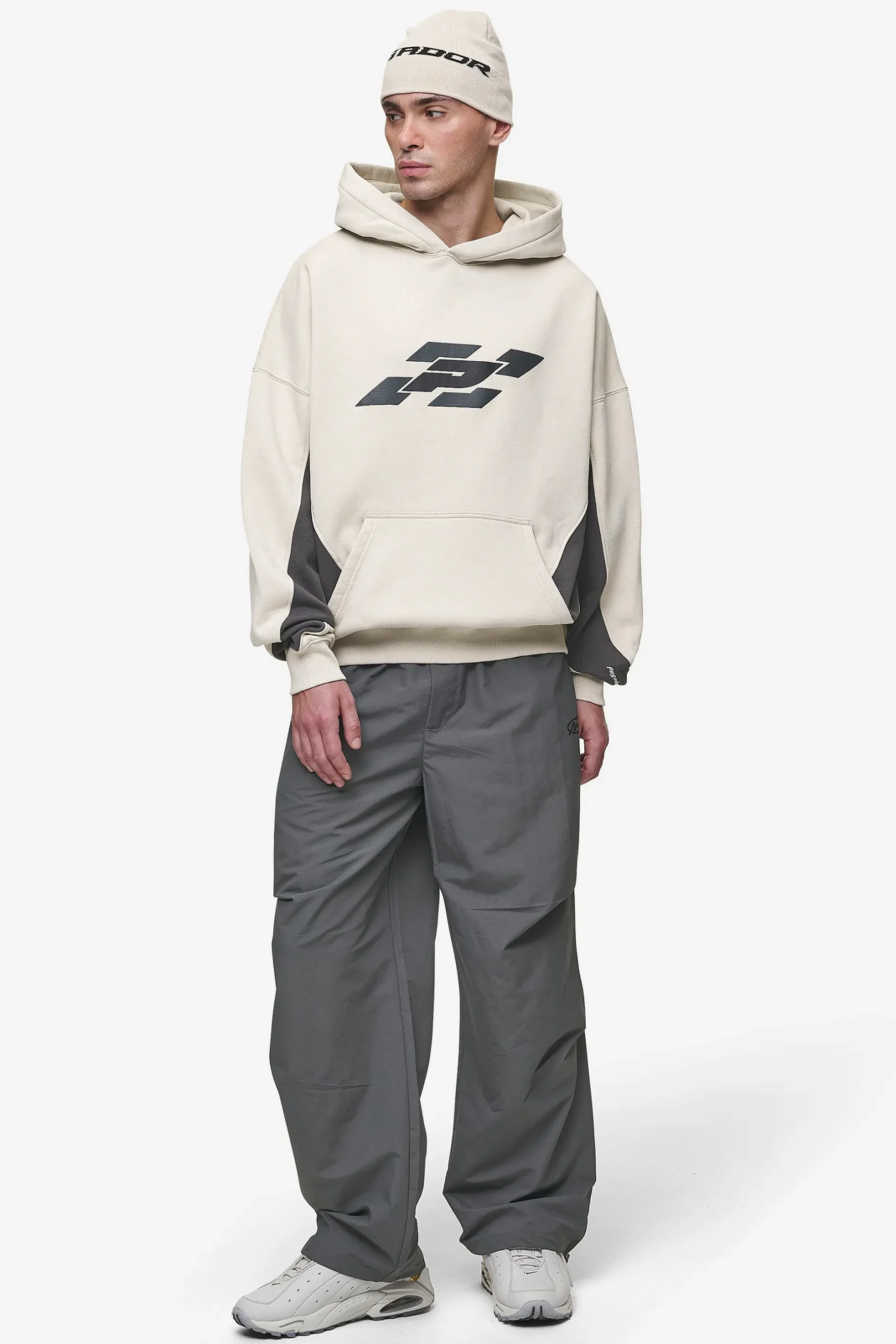 Pegador Slick Boxy Hoodie Washed Light Beige