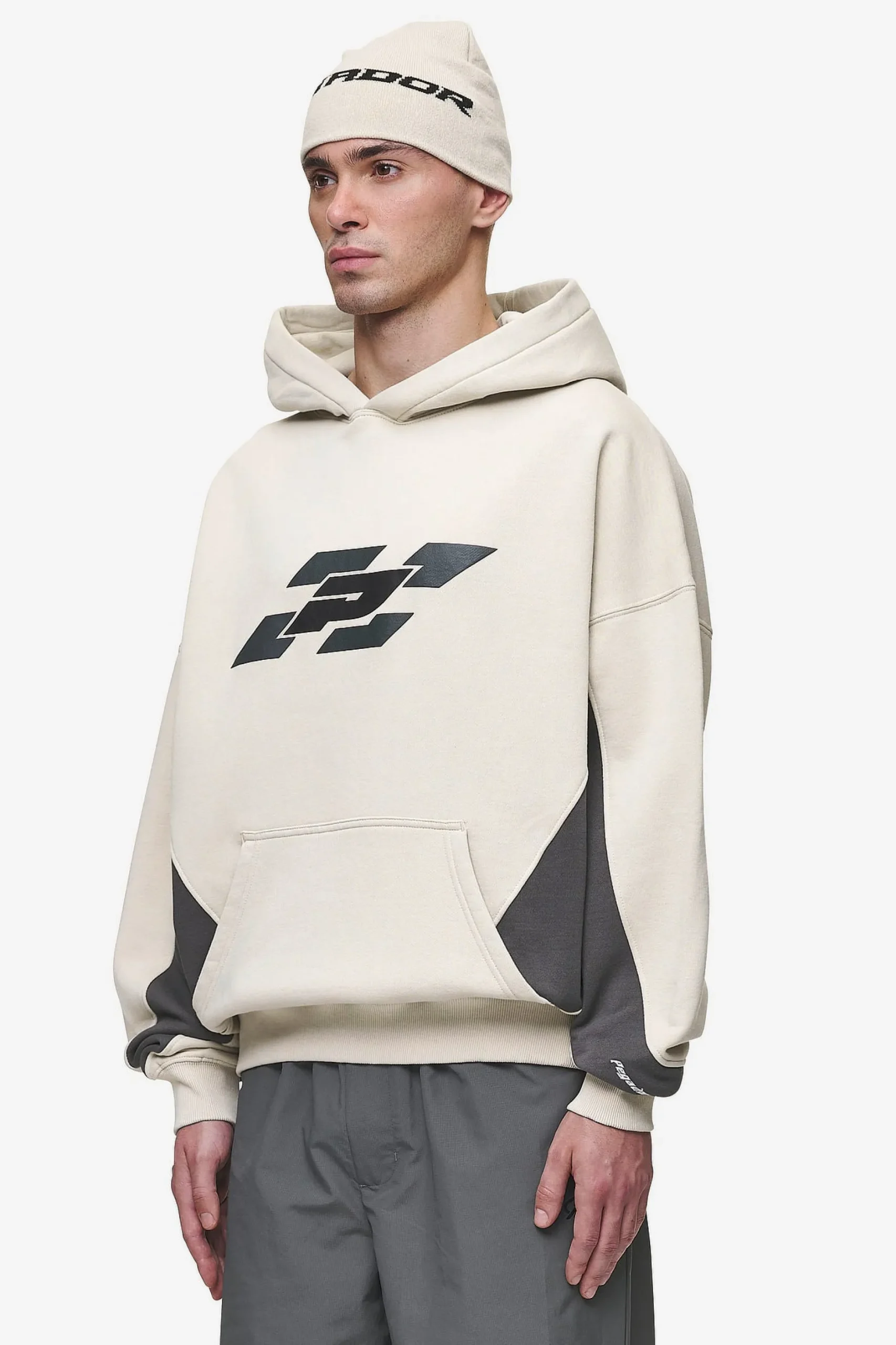 Pegador Slick Boxy Hoodie Washed Light Beige