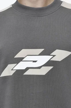 Pegador Slick Boxy Sweater Washed Anthracite