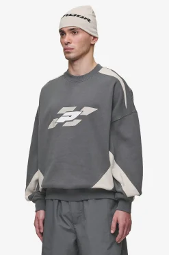 Pegador Slick Boxy Sweater Washed Anthracite