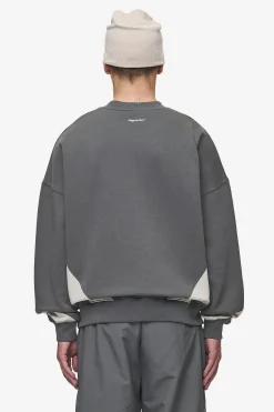 Pegador Slick Boxy Sweater Washed Anthracite
