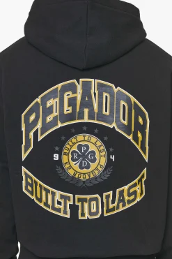 Pegador Smith Oversized Hoodie Vintage Washed Onyx Black