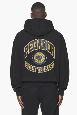 Pegador Smith Oversized Hoodie Vintage Washed Onyx Black