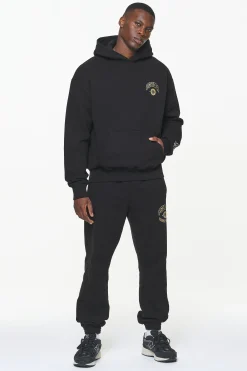 Pegador Smith Oversized Hoodie Vintage Washed Onyx Black