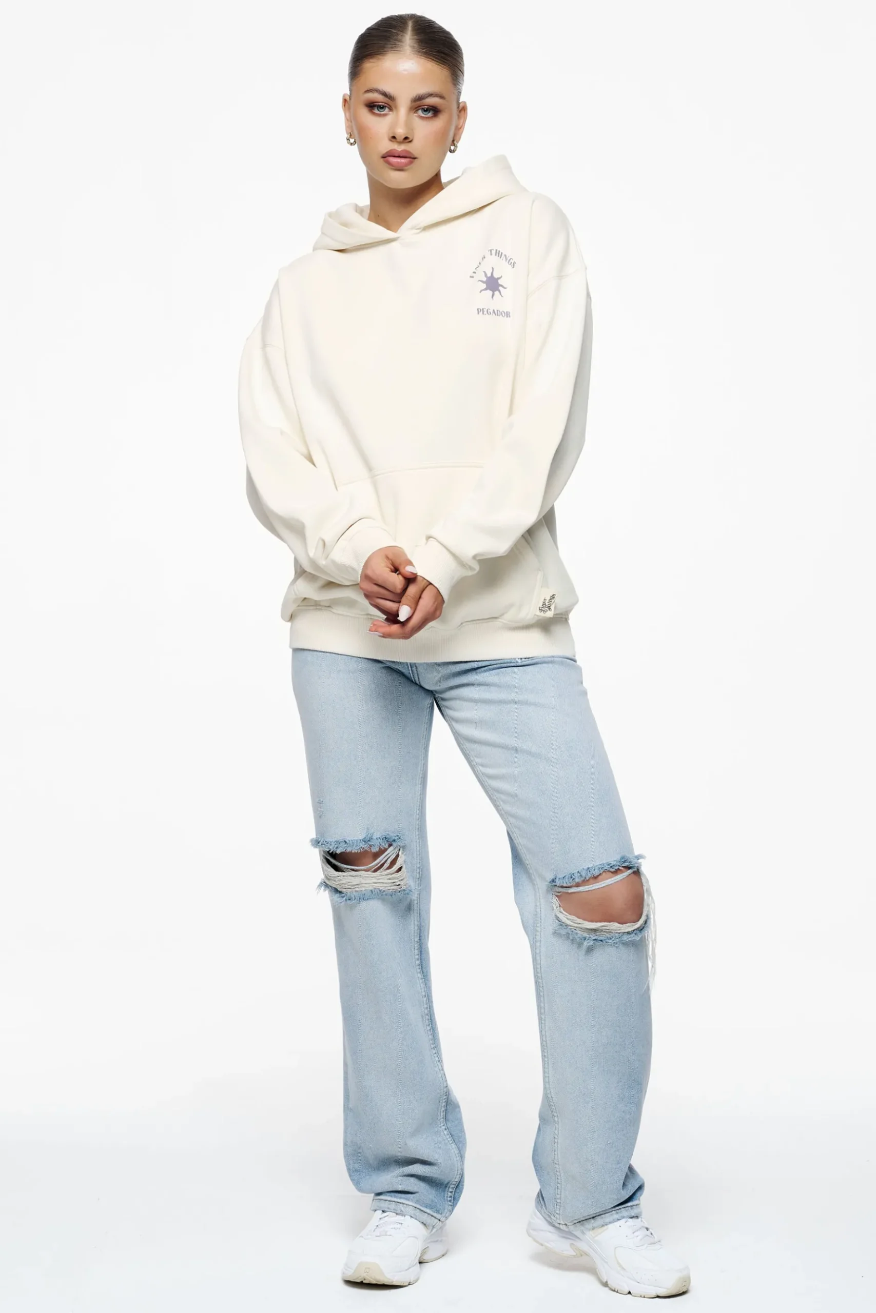 Pegador Soliera Distressed Wide Jeans Light Blue