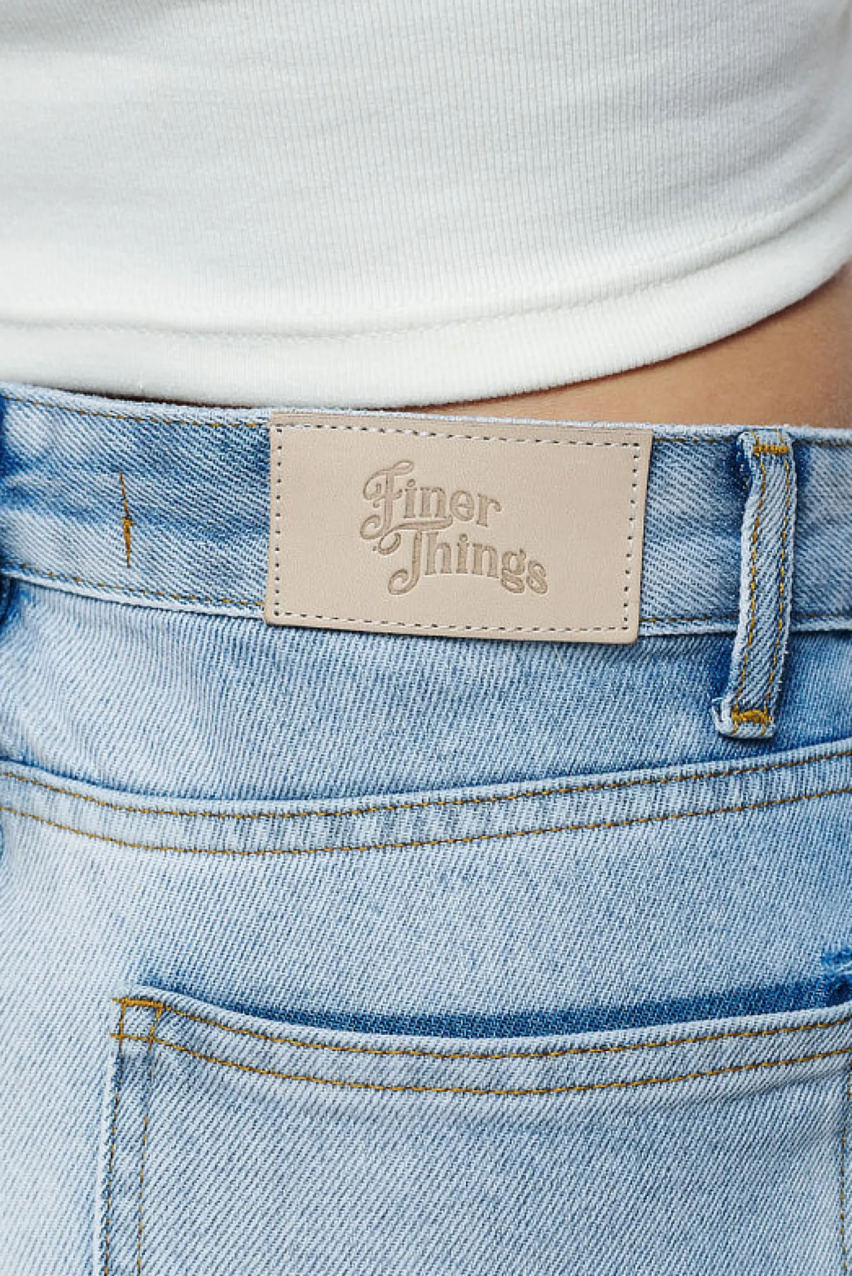 Pegador Soliera Distressed Wide Jeans Light Blue