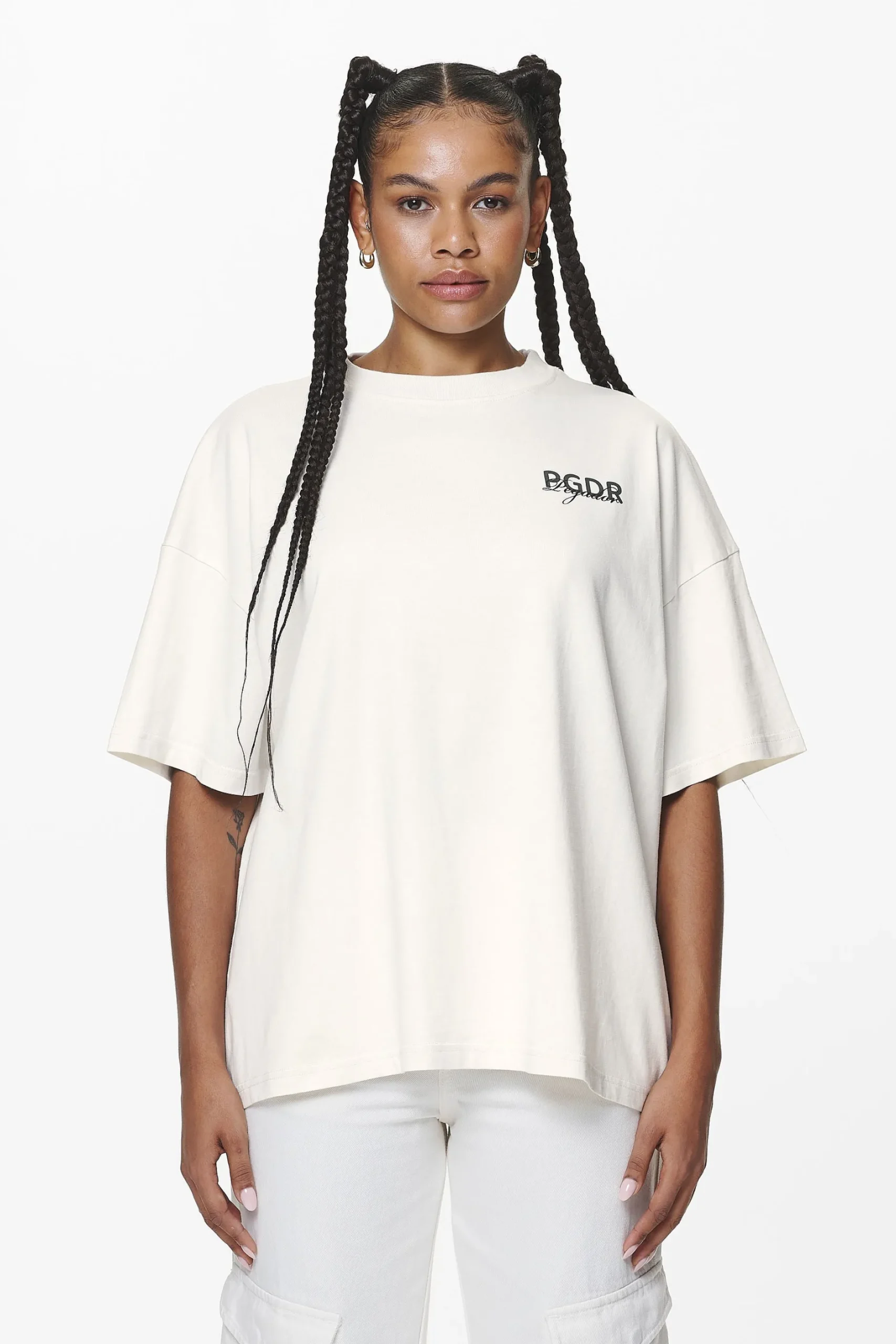 Pegador Sona Heavy Oversized Tee Washed Salty Cream
