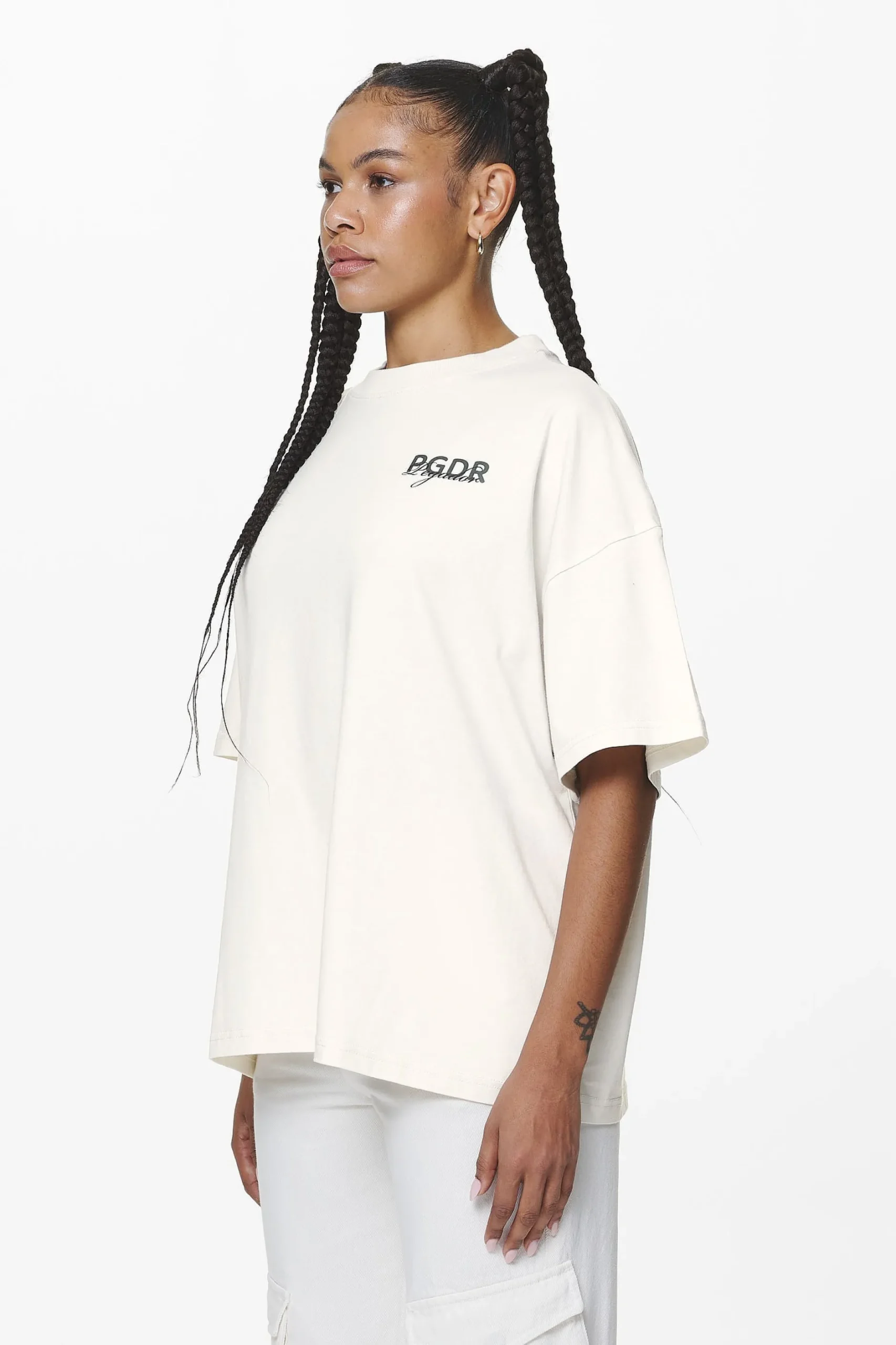 Pegador Sona Heavy Oversized Tee Washed Salty Cream