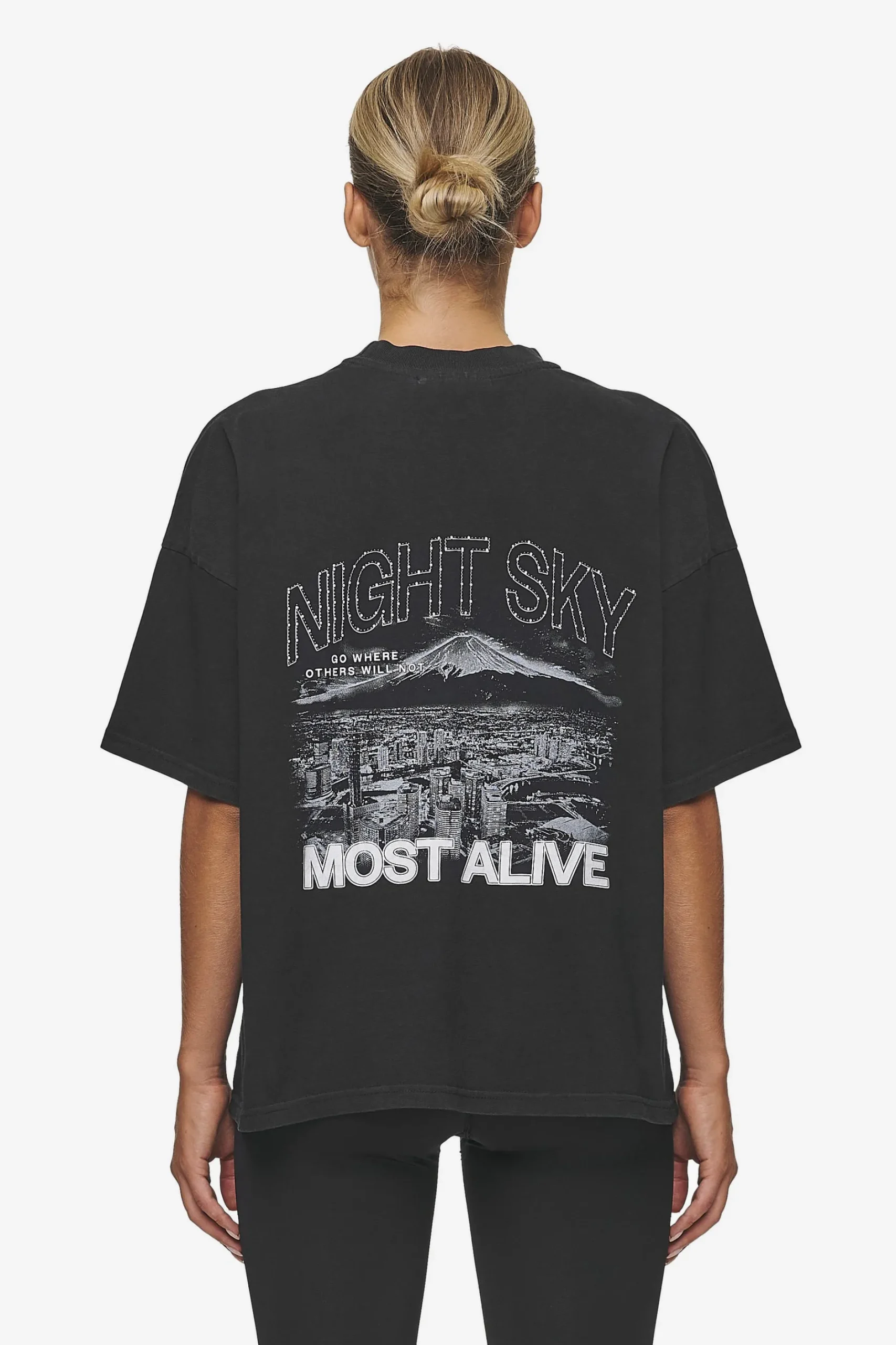 Pegador Sonia Heavy Oversized Tee Washed Black