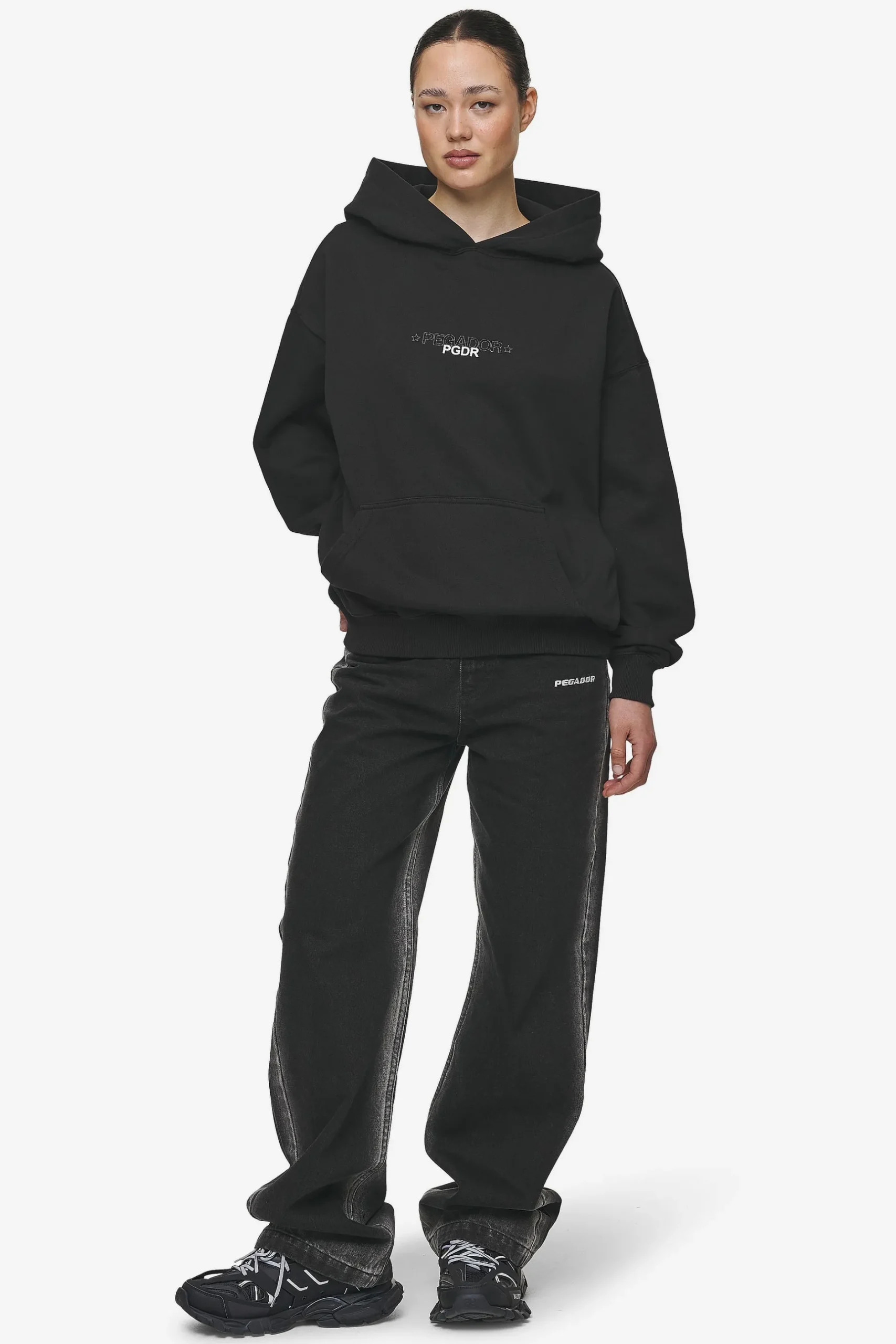 Pegador Sonia Oversized Hoodie Washed Black