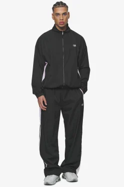 Pegador Stow Wide Track Pants Black Bubblegum