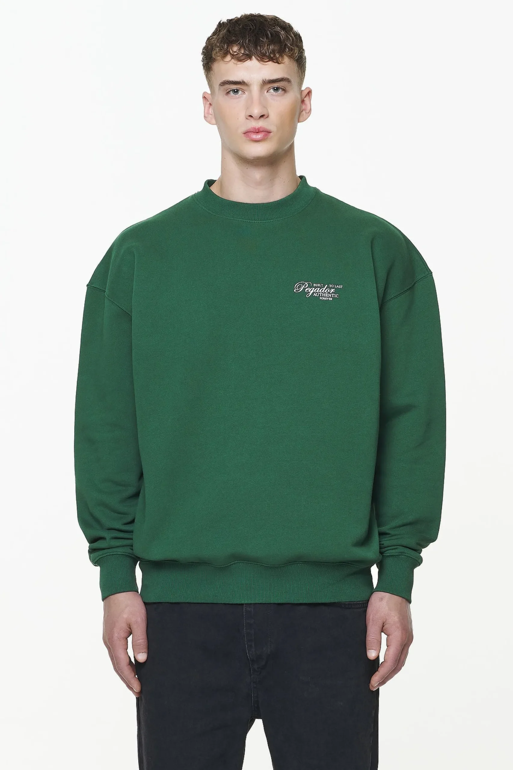 Pegador Tavery Oversized Sweater Vintage Washed British Green