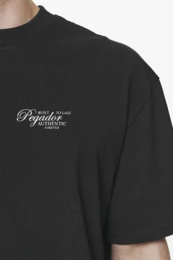 Pegador Tavery Oversized Tee Vintage Washed Onyx Black