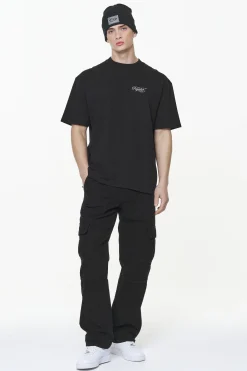 Pegador Tavery Oversized Tee Vintage Washed Onyx Black
