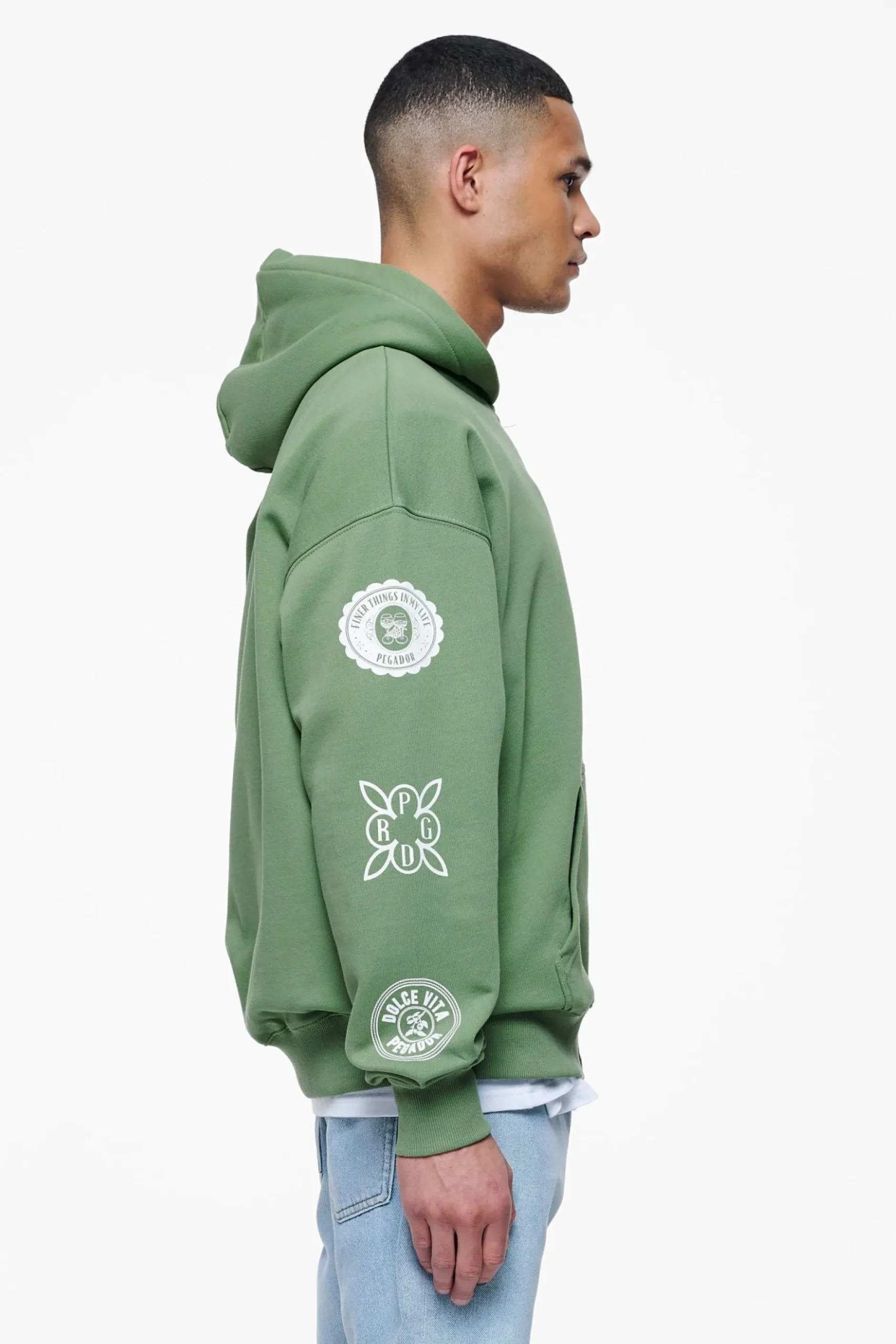 Pegador Teston Sweat Jacket Vintage Washed Cypress Green