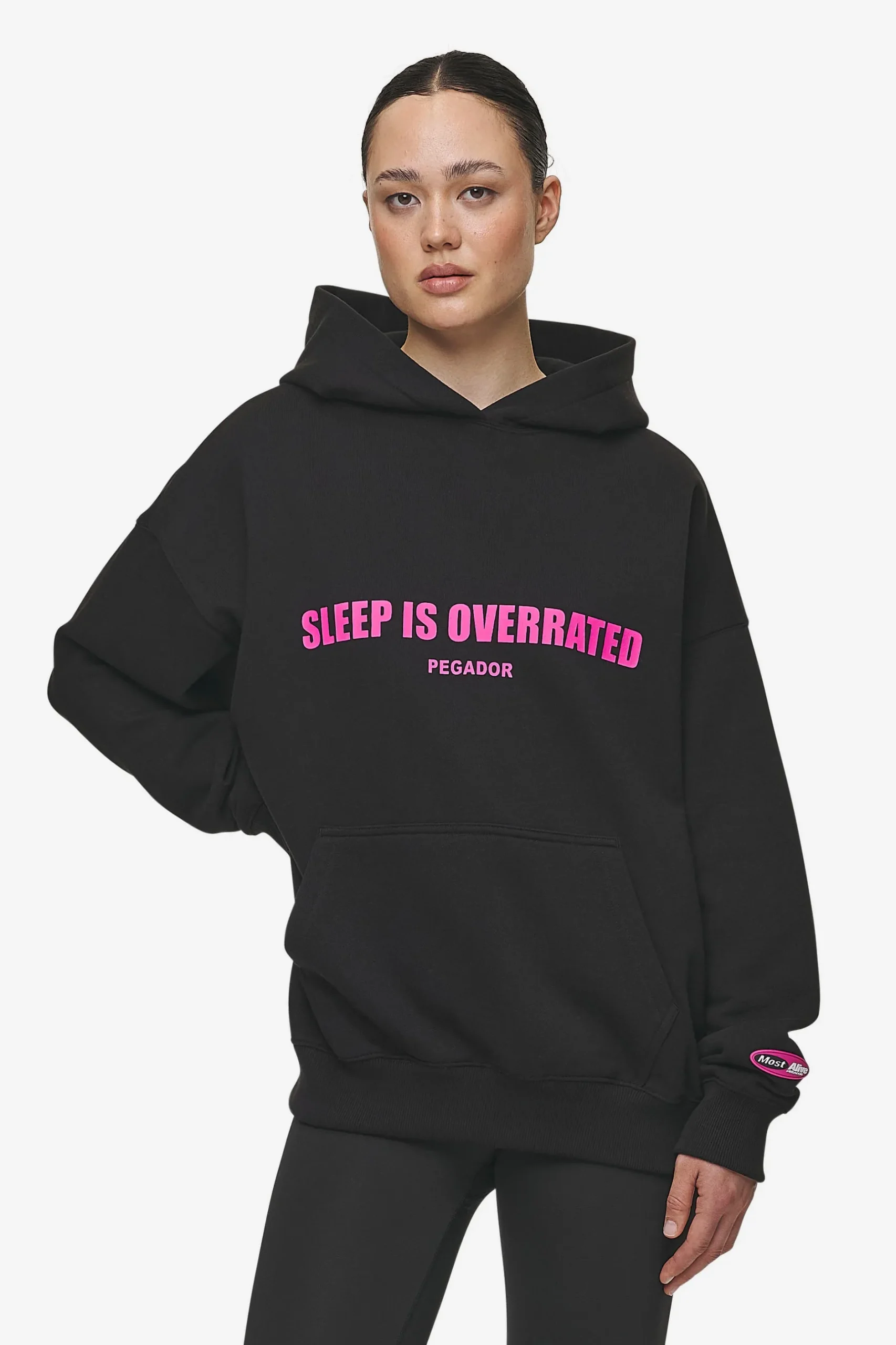 Pegador Tori Oversized Hoodie Washed Black