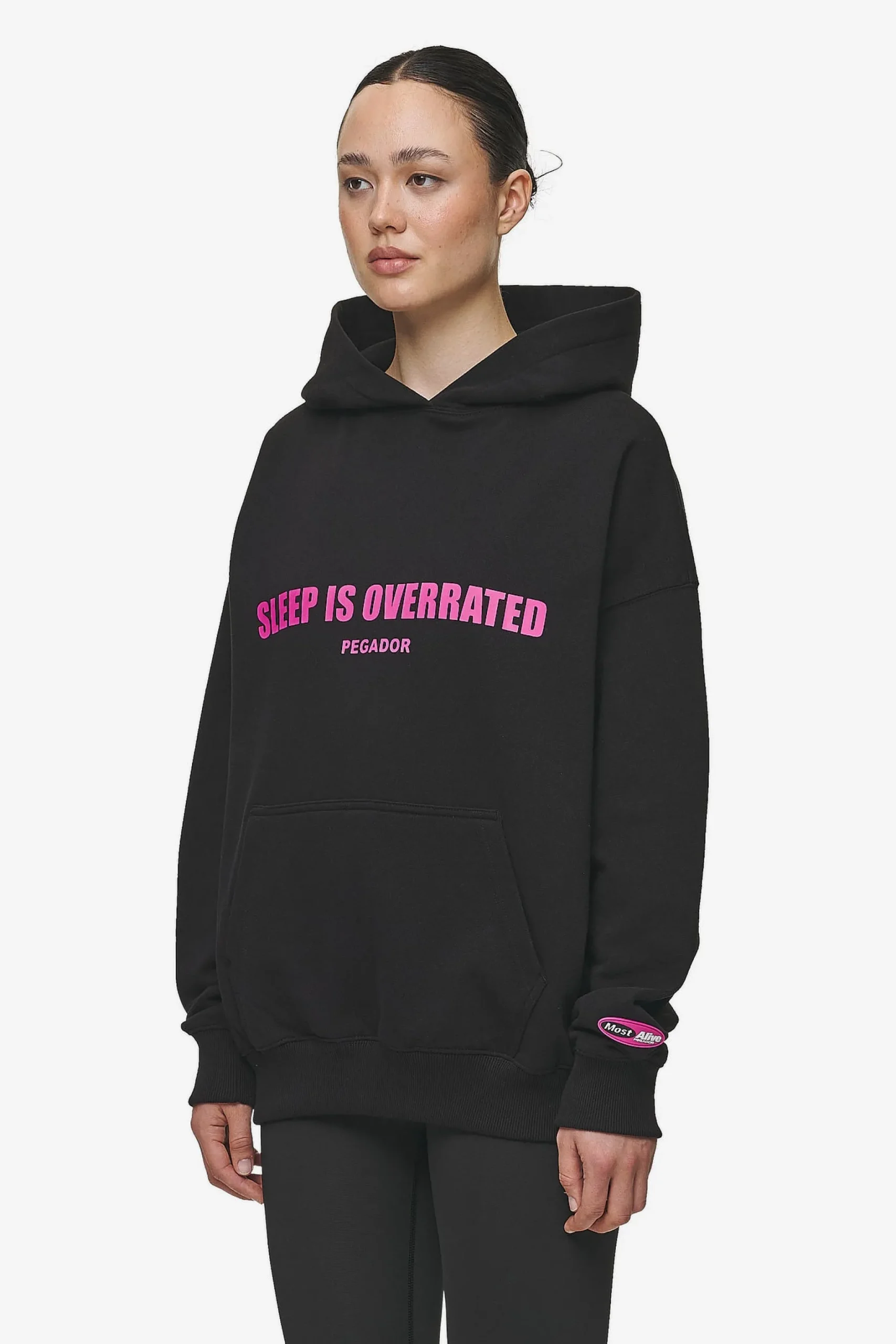 Pegador Tori Oversized Hoodie Washed Black