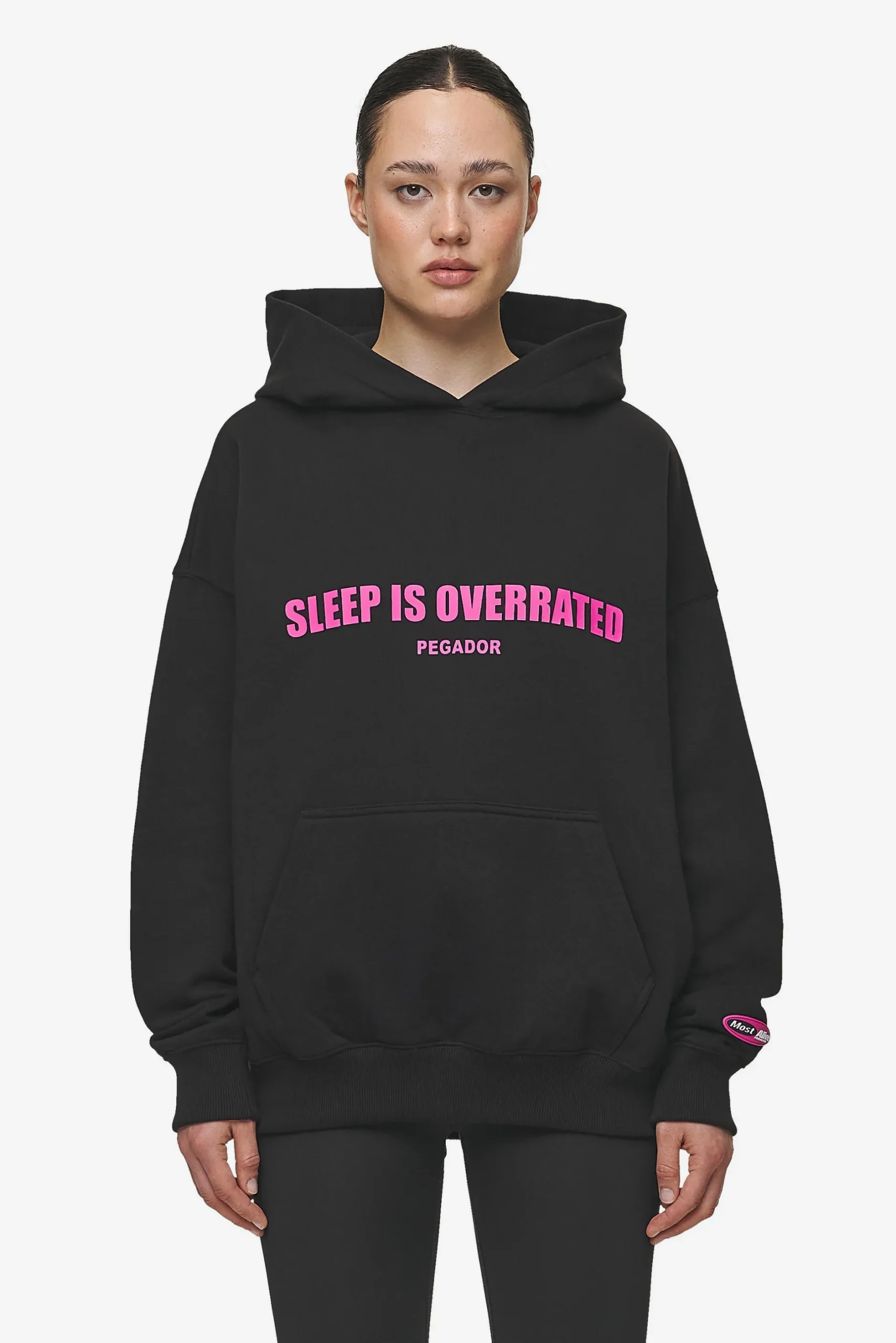 Pegador Tori Oversized Hoodie Washed Black