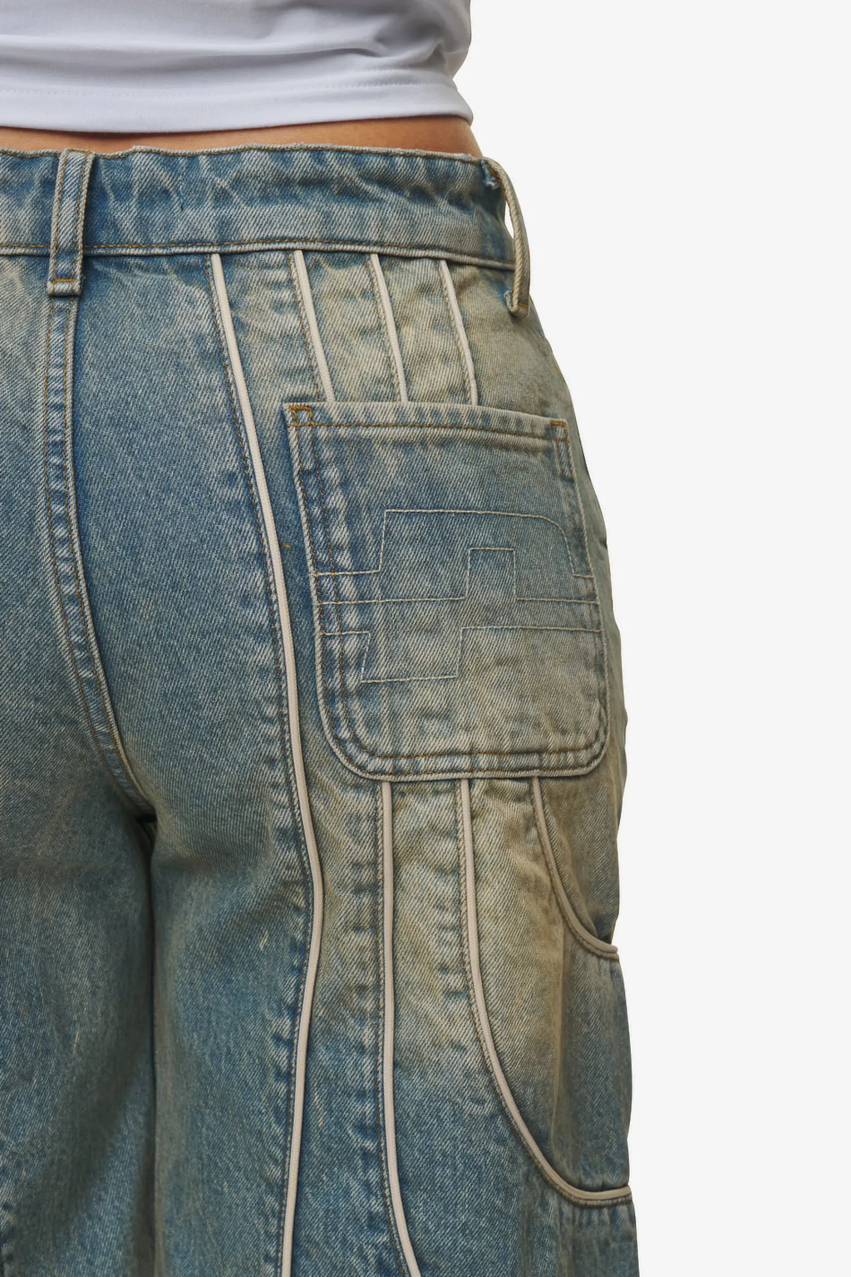 Pegador Treasure Jorts Vintage Blue