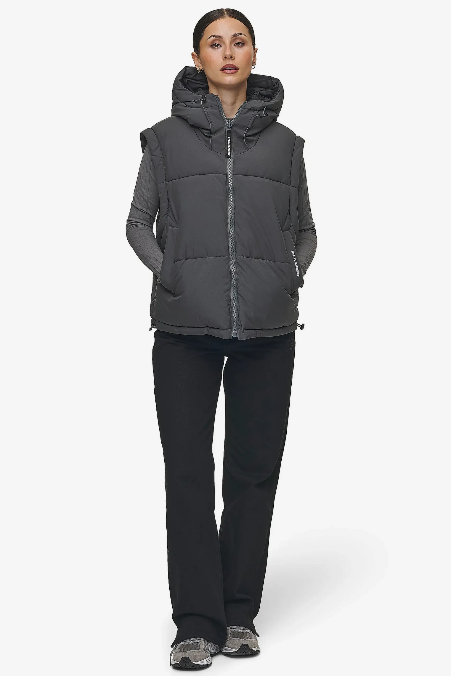 Pegador Trixy 4 In 1 Reversible Puffer Jacket Anthracite