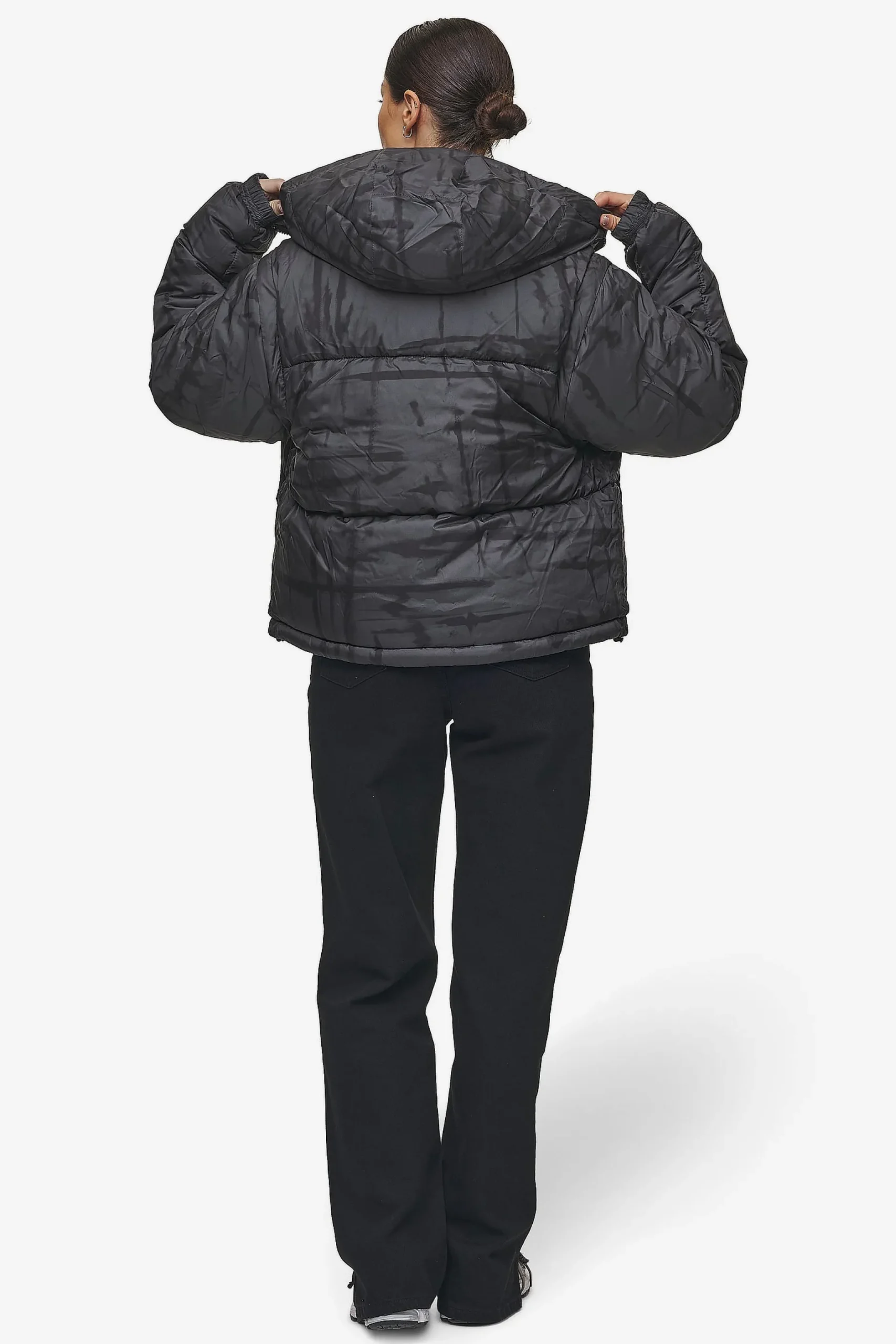 Pegador Trixy 4 In 1 Reversible Puffer Jacket Anthracite