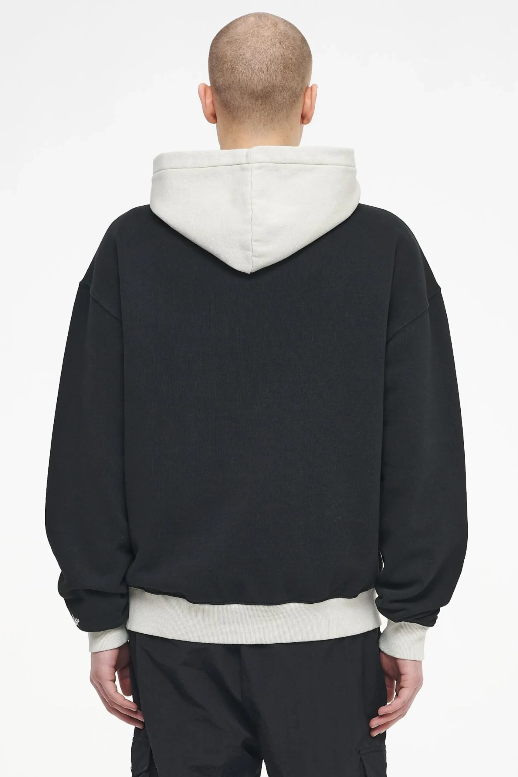 Pegador Trounce Oversized Hoodie Vintage Washed Black Ink Angels Cream